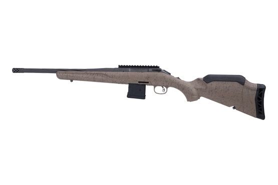 Ruger American Ranch Gen II 16" 223 Rem Rifle has an FDE Splatter Stock.